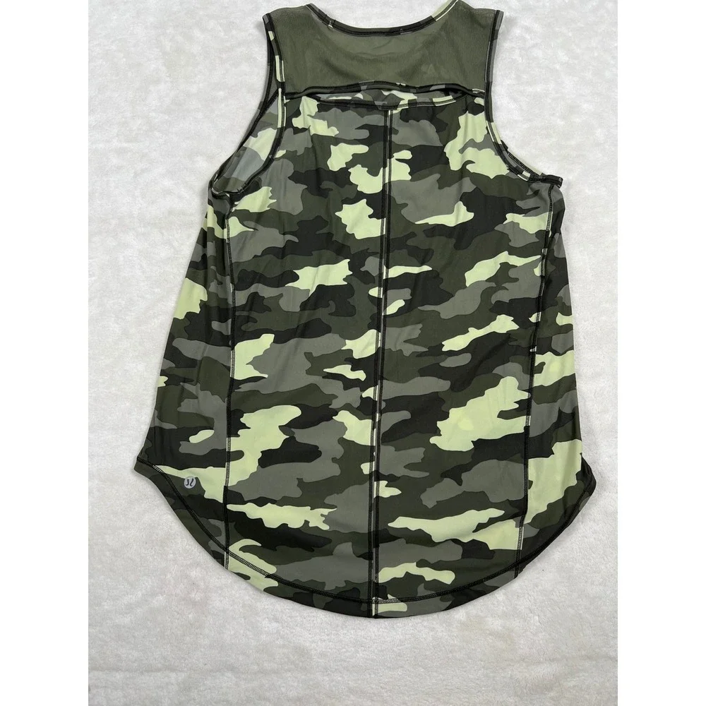 Lululemon Tank Top Sleeveless Camo Print Athletic Activewear Top Size 6‎